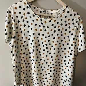 H&M blouse size 16 polkadots